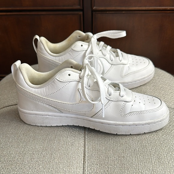 🏃🏻‍♂️ Nike Court Borough Low Recraft 5.5 big kid white tennis shoes sneakers - Picture 9 of 12